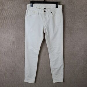 Ralph Lauren Black Label 105 Jeans Womens 28 White Skinny Mid Rise Denim Stretch